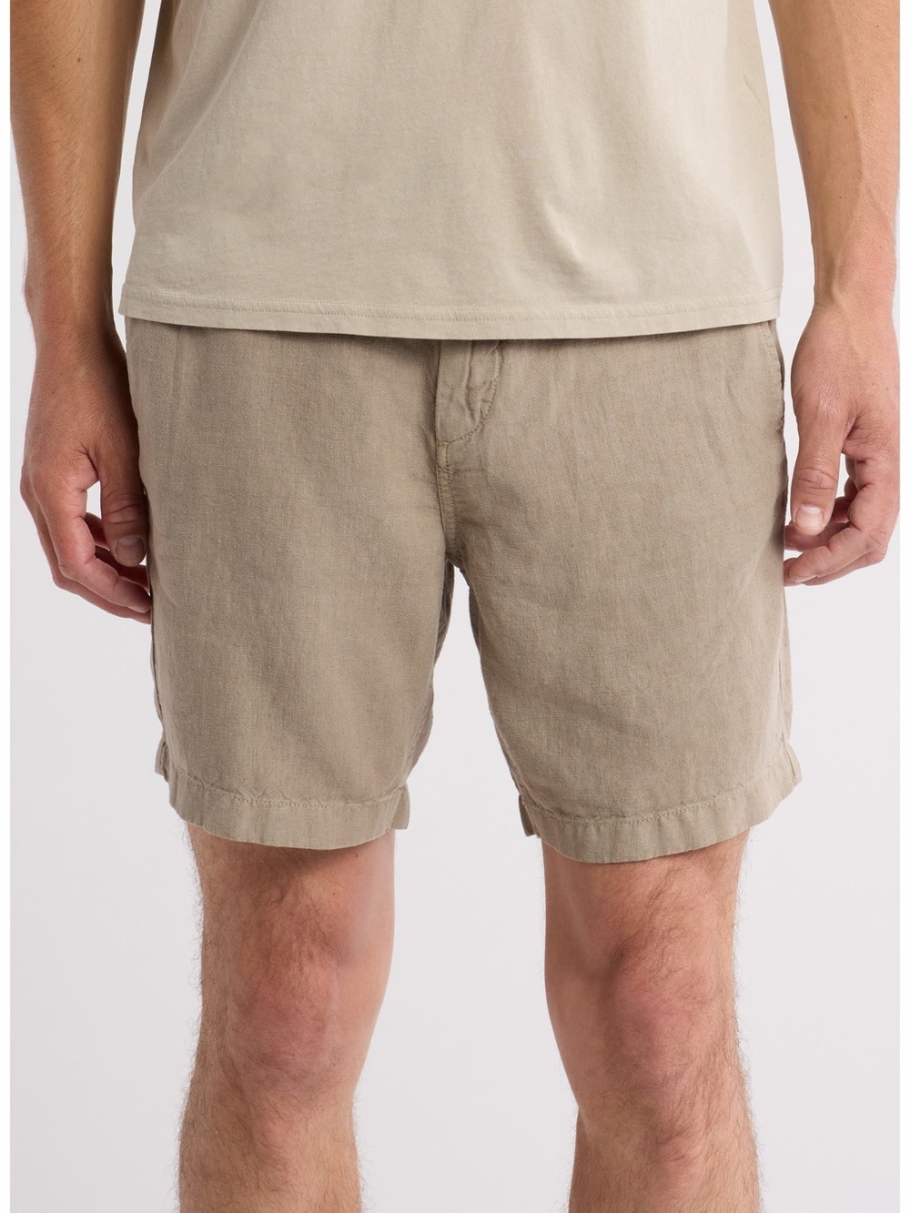JOHN VARVATOS Johnny Linen Flat Front Shorts